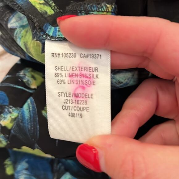 Joie Floral Print Silk and Linen Pants - Picture 6 of 10